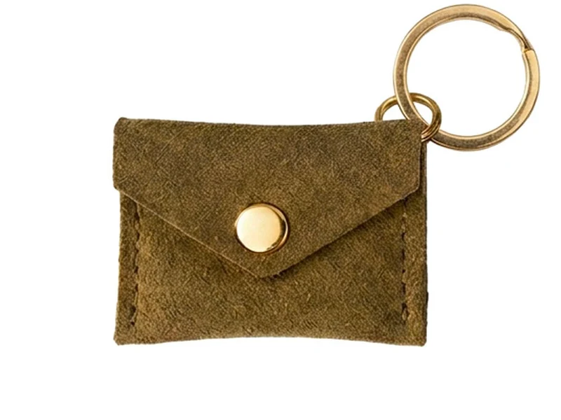 Porte-clés Mini Enveloppe en cuir - Marron