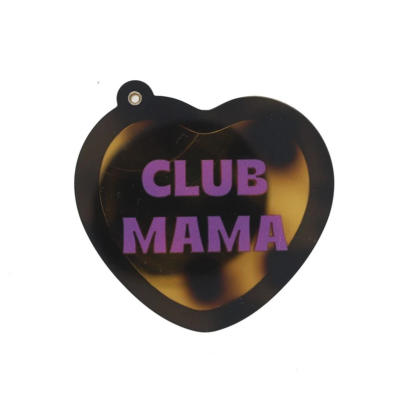 Miroir Cœur Léopard "Club Mama" - Mercredi