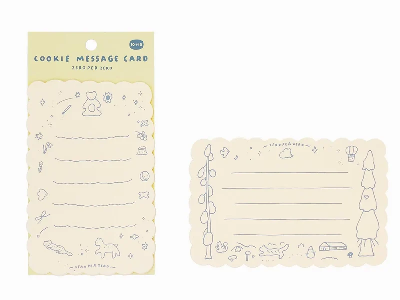 Cartes pour message x 10 - Zero per Zero