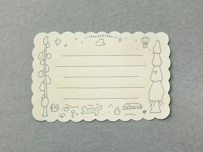 Cartes pour message x 10 - Zero per Zero