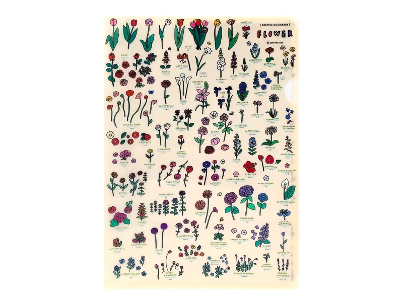 Pochette de rangement A4 Fleurs - Zero per Zero