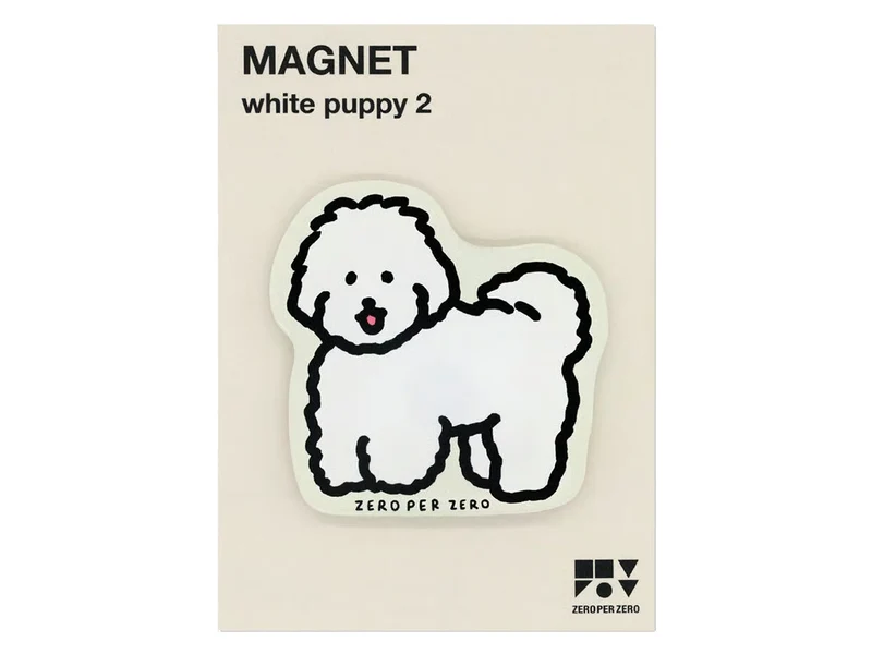 Magnet Chien blanc 2 - Zero per Zero