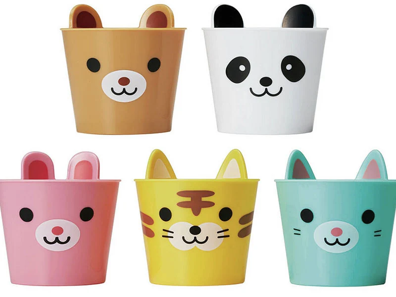 Lot de 5 mini pots animaux
