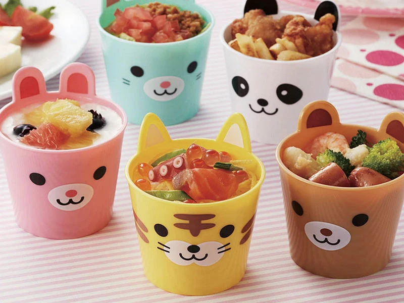 Lot de 5 mini pots animaux