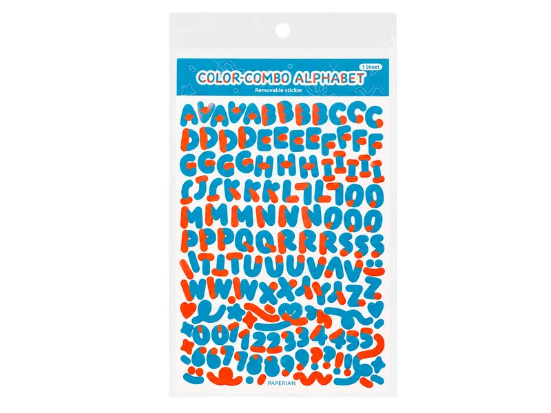 Stickers 3D lettres et chiffres - Aqua