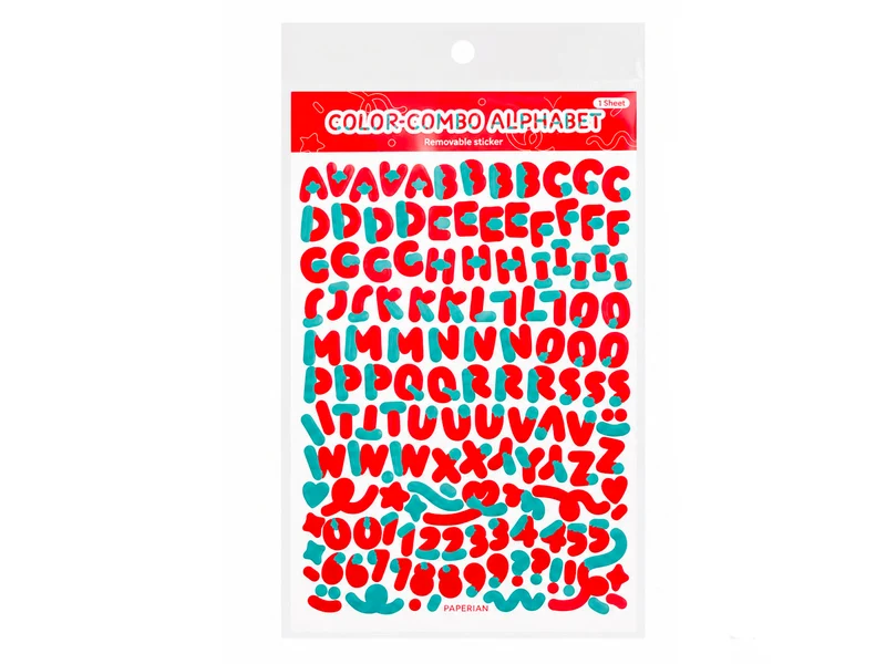 Stickers 3D lettres et chiffres - Rouge
