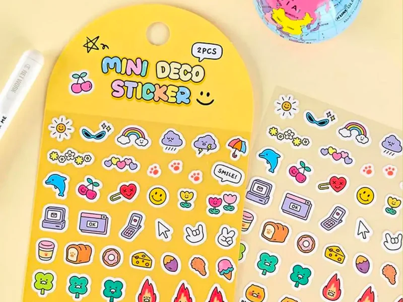 Mini stickers déco Kakao - Friends jaune