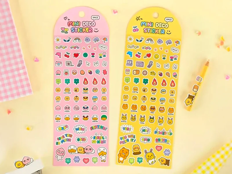 Mini stickers déco Kakao - Friends jaune