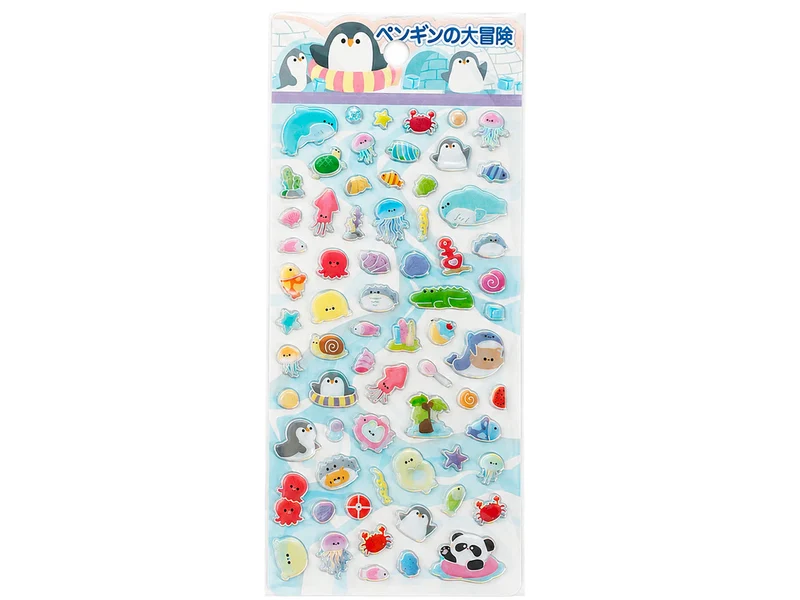 Stickers épais coréens - Animaux aquatiques