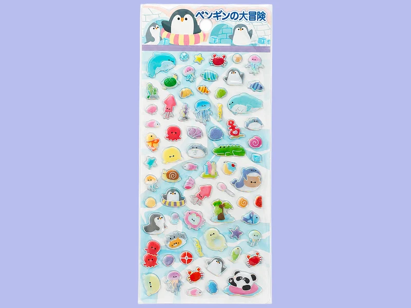 Stickers épais coréens - Animaux aquatiques