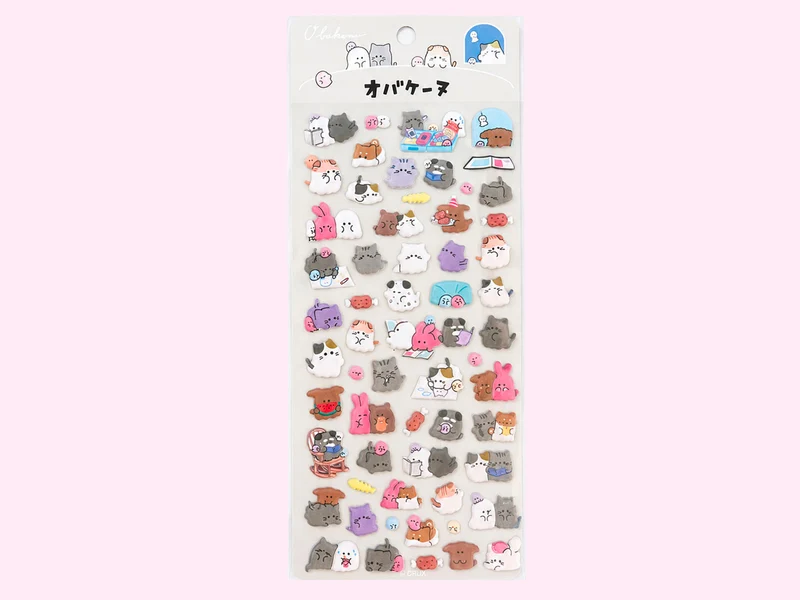 Stickers en relief - Chat et lapin