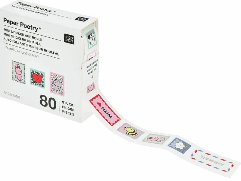 Autocollants holographiques Mini Chingu Timbres - Rico Design