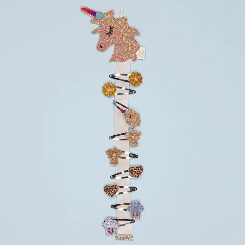 Porte-barrettes mural licorne – Luciole et petit pois