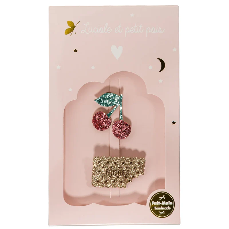 Coffret Broche Cerise & Cookie- Luciole et petit pois