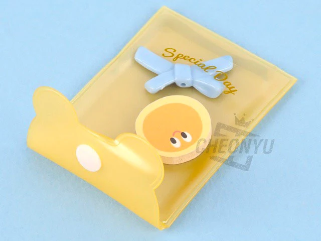Lot de 2 Mini blocs mémo pochettes Twins - Jaune et blanc