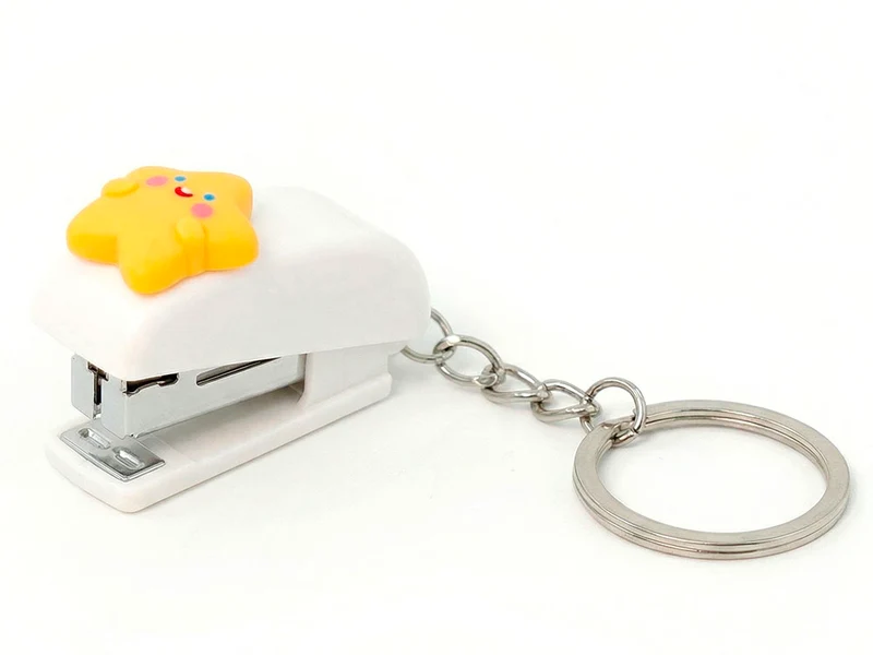 Porte-clés mini agrafeuse étoile