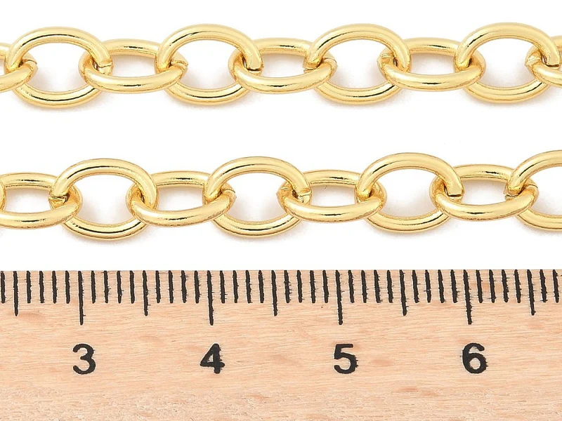 Collier chaîne câble médaille Good Luck 61,8 cm - laiton doré à l’or fin