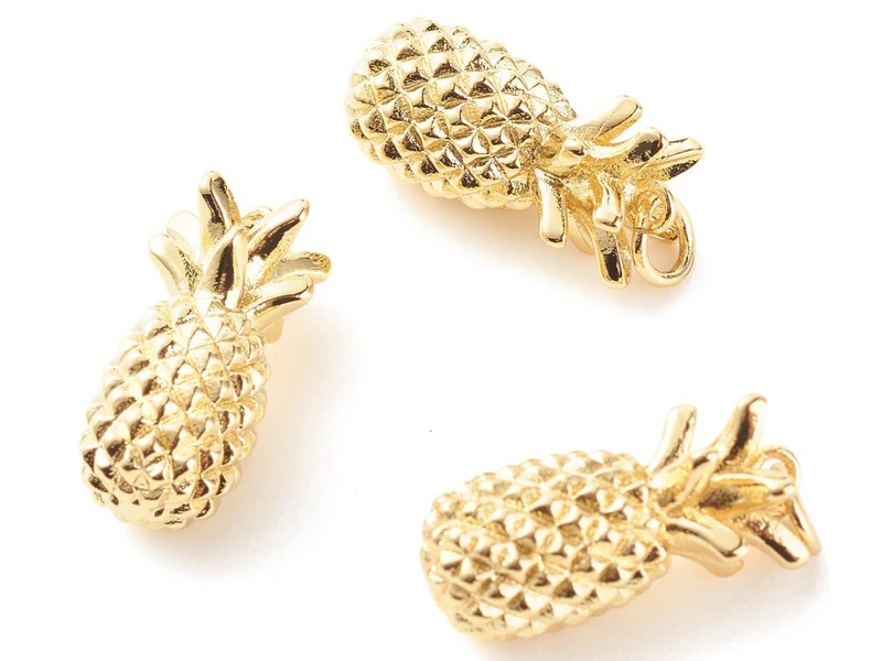 Breloque ananas - laiton doré à l’or fin