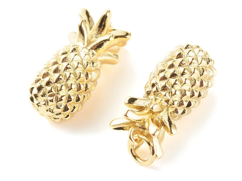 Breloque ananas - laiton doré à l’or fin