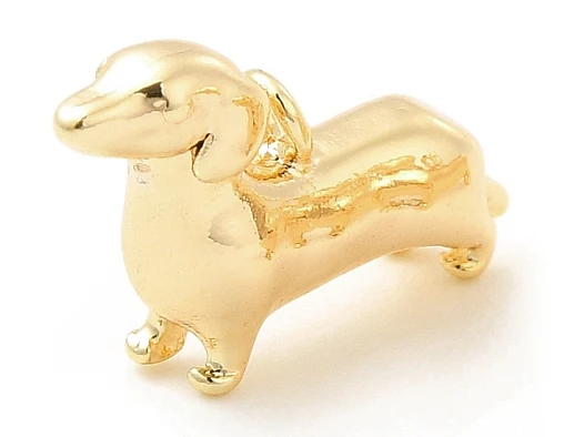 Breloque chien - laiton doré à l’or fin