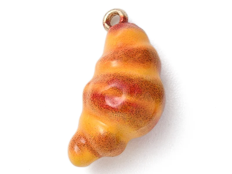 Breloque croissant émaillée - doré
