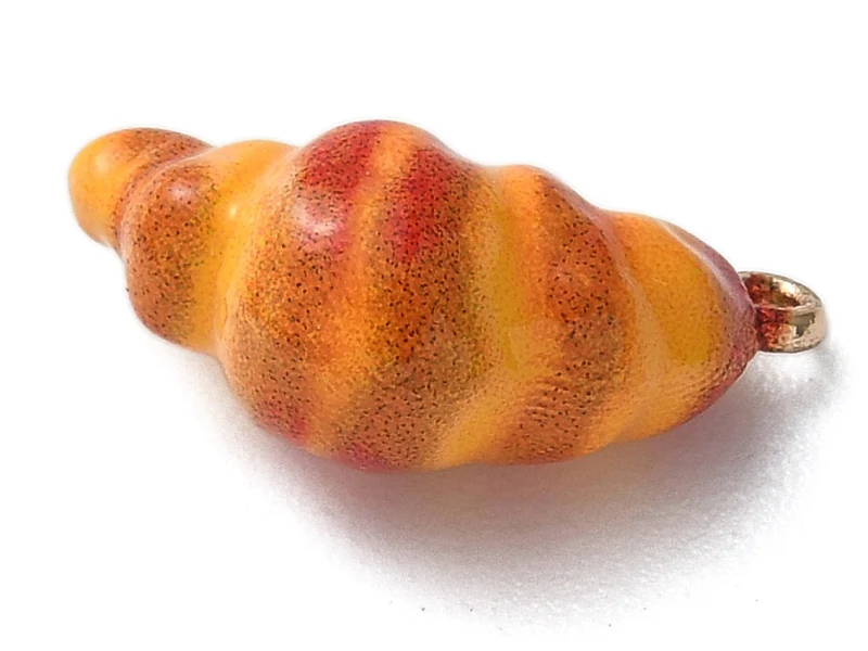 Breloque croissant émaillée - doré