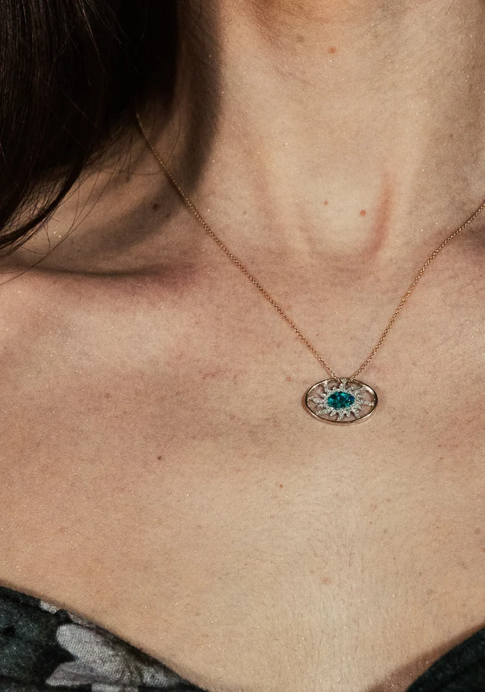 Collier Sola Médium Pyrite