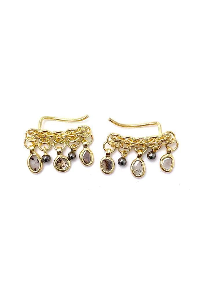 Boucles D'oreilles N°774 Diamant Polki