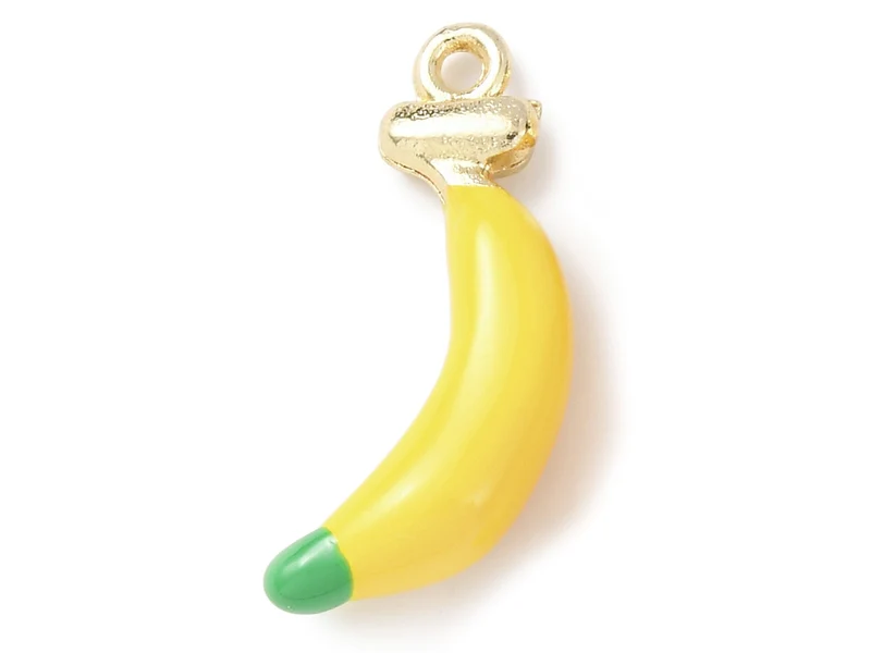 Breloque banane émaillée - doré