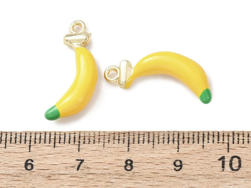 Breloque banane émaillée - doré