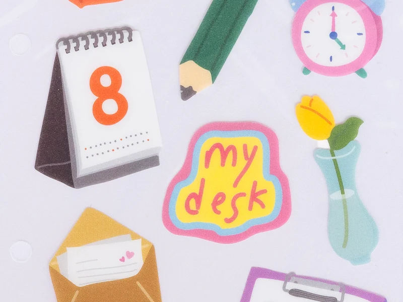 Planche de gros stickers - mon bureau