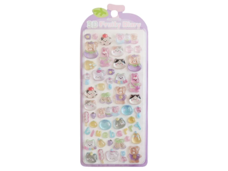 Stickers 3D Fruity Diary - mauve