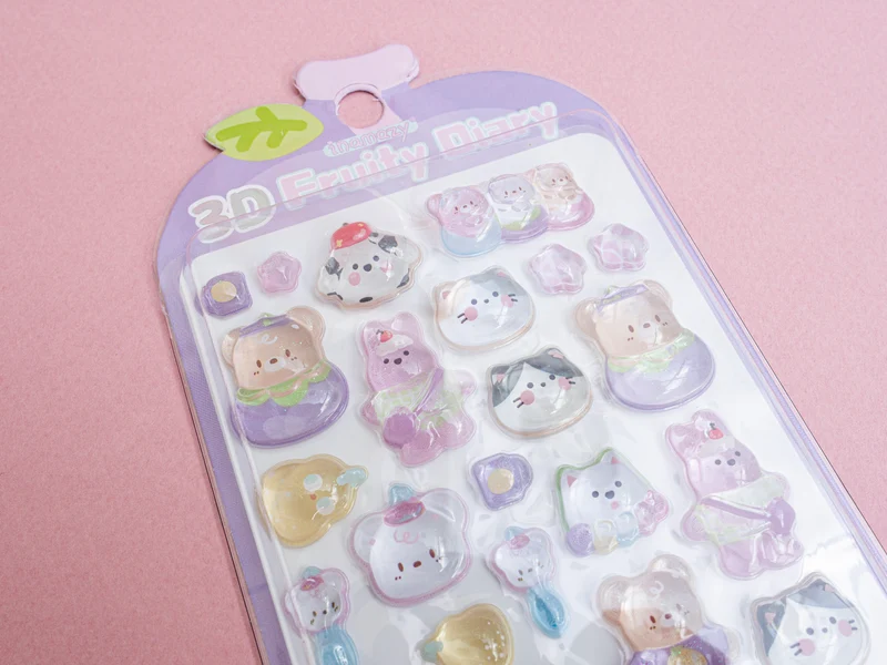 Stickers 3D Fruity Diary - mauve