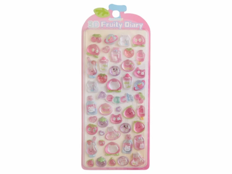 Stickers 3D Fruity Diary - rose