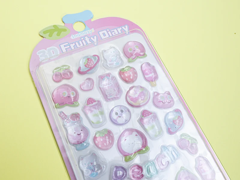 Stickers 3D Fruity Diary - rose