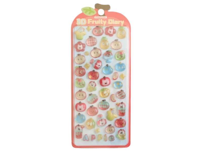 Stickers 3D Fruity Diary - pomme