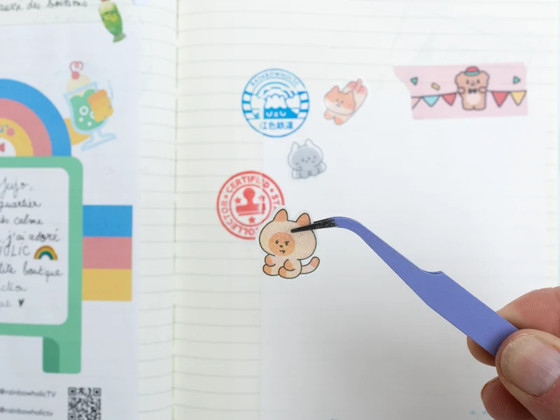 Pince fine spéciale stickers - mauve