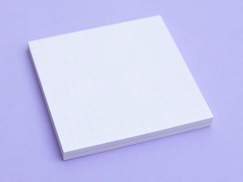 Bloc de post-it rose - quadrillages - multicolores