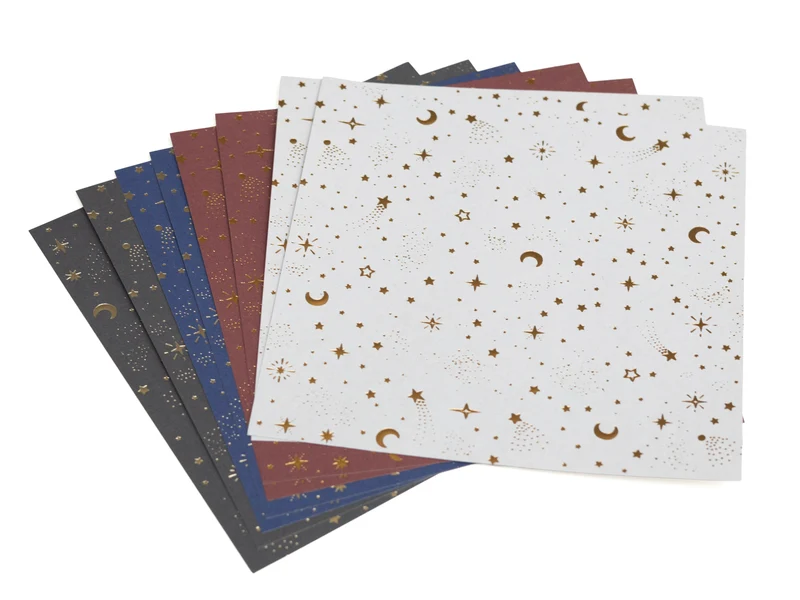 Papier design 8 feuilles, motif scintillant