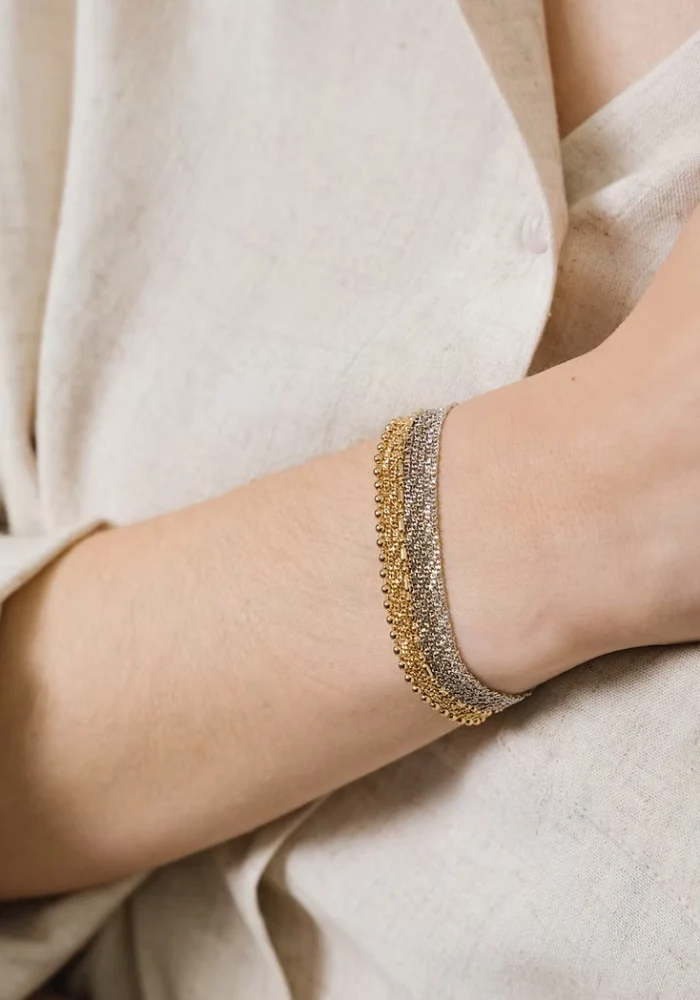 Bracelet Nora Misty Gold Et Argent