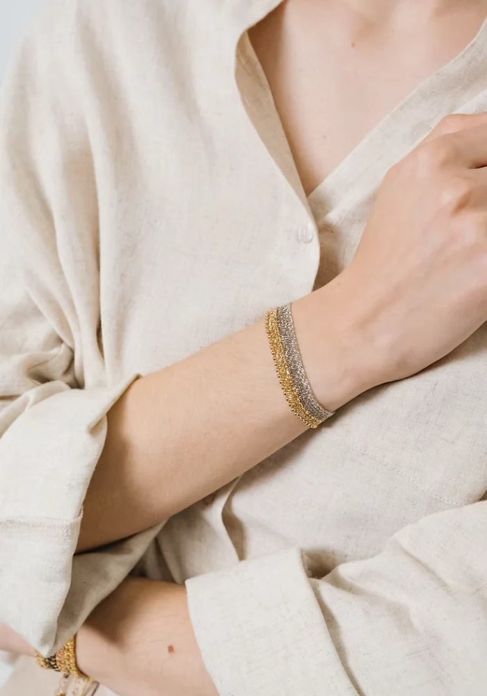 Bracelet Nora Misty Gold Et Argent