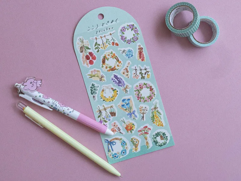 Stickers - couronnes de fleurs