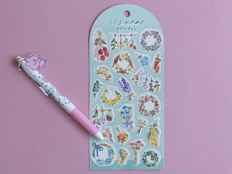 Stickers - couronnes de fleurs