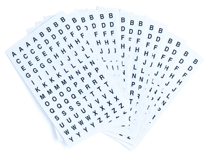 Stickers lettres - 13 planches