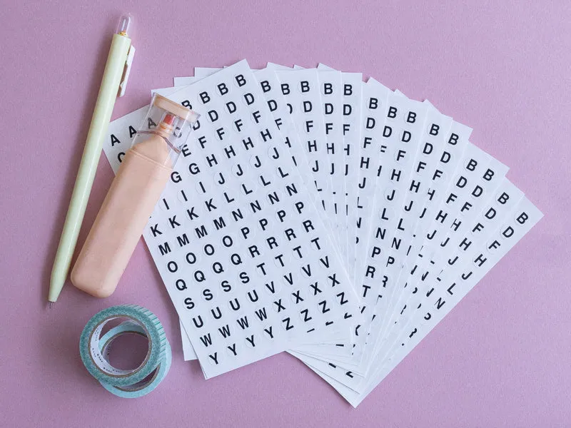 Stickers lettres - 13 planches