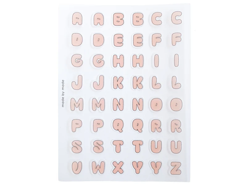 Stickers lettres - bubble rose