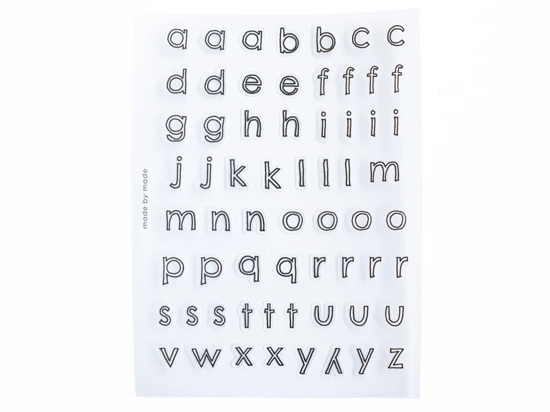 Stickers lettres - contours noirs