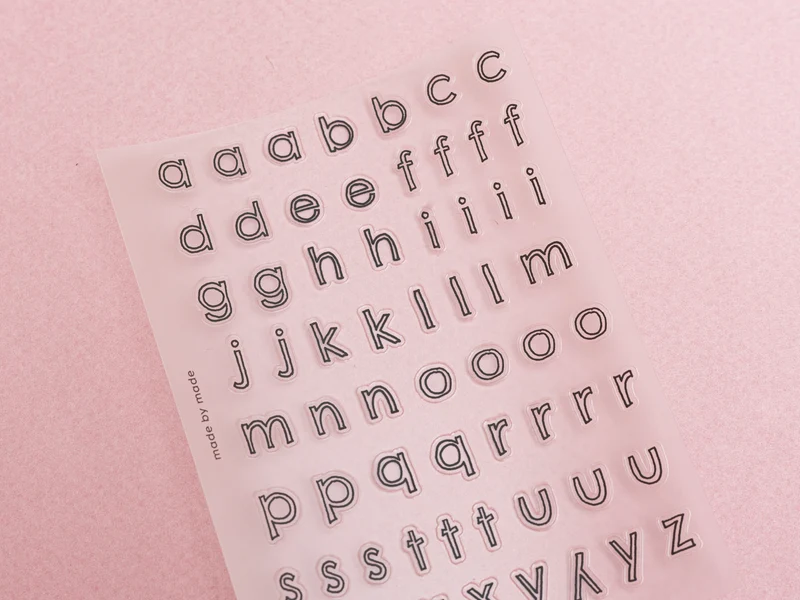 Stickers lettres - contours noirs
