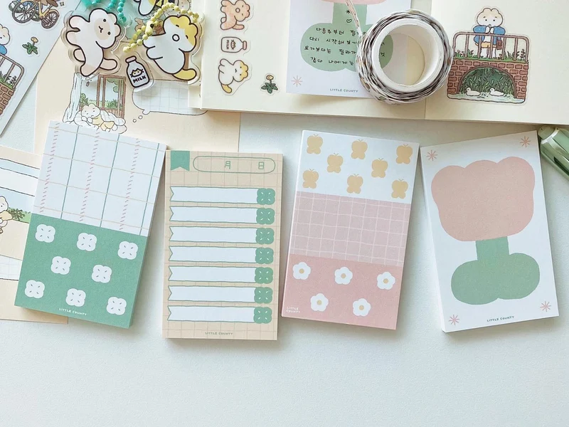 Mini bloc-notes fleur