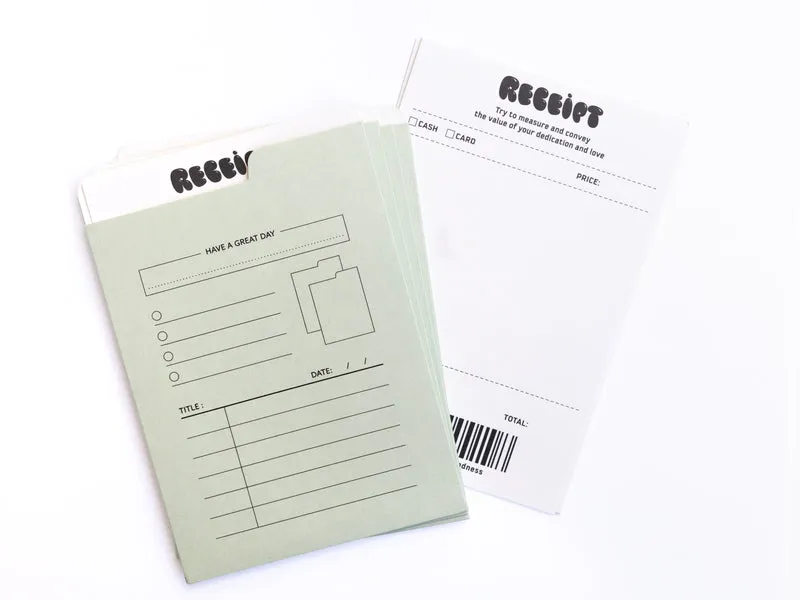 Lot de 4 Enveloppes vertes + papiers recettes pour journaling